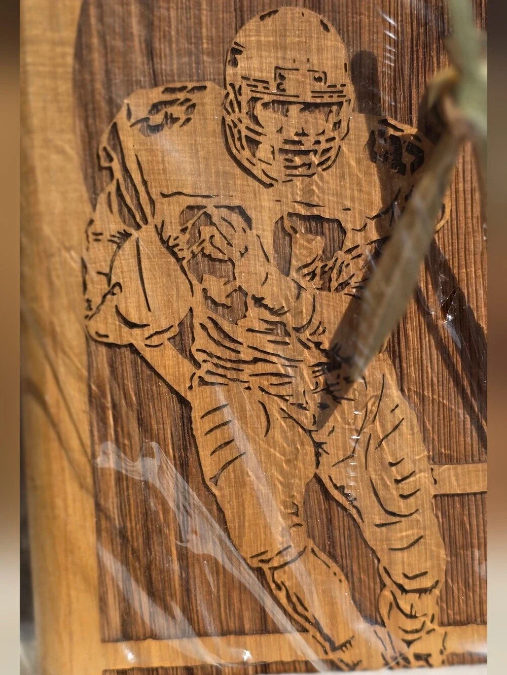 Vintage Laserform NFL NY Jets officially licensed laser-engraved wood clock